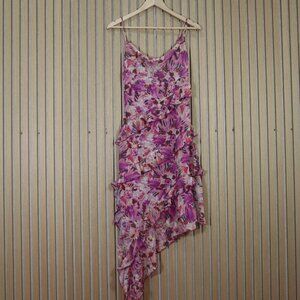 Adelyn Rae Gia Cowl Neck Frill Midi Dress